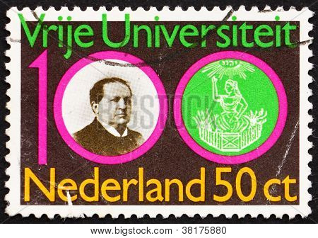 Posta pulu Hollanda 1980 Abraham Kuyper ve ücretsiz amblem