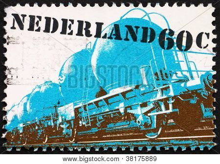 Postage stamp Netherlands 1980 Two-axle Railway Hoper Truck