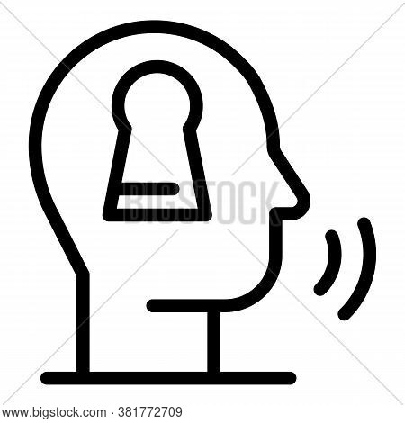 Security Service Icon. Outline Security Service Vector Icon For Web Design Isolated On White Backgro