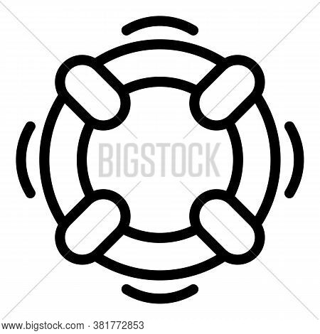 Lifeline Icon. Outline Lifeline Vector Icon For Web Design Isolated On White Background