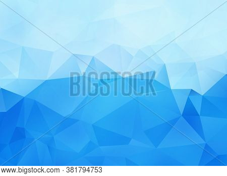 Abstract Blue Vector Background With Triangle Elements