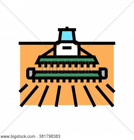 Hervesting Machine Color Icon Vector. Hervesting Machine Sign. Isolated Symbol Illustration