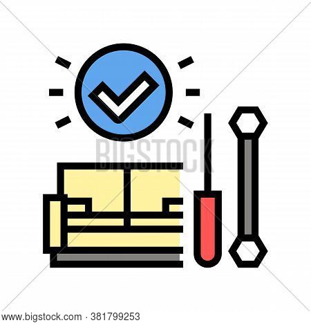 Disassembly And Assembly Of Sofa Color Icon Vector. Disassembly And Assembly Of Sofa Sign. Isolated 