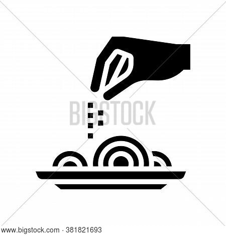 Flavoring Dish Glyph Icon Vector. Flavoring Dish Sign. Isolated Contour Symbol Black Illustration