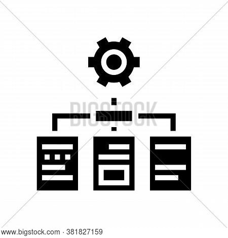 Analyzing Documents Glyph Icon Vector. Analyzing Documents Sign. Isolated Contour Symbol Black Illus