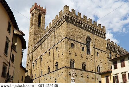 View Of The Bargello Palace In Florence. High Quality Photo