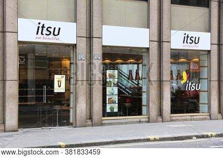 London, Uk - April 23, 2016: Itsu Health And Happiness Restaurant In London, Uk. The Restaurant Chai
