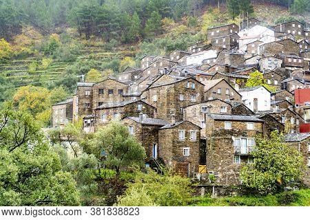 Amazing Schist Houses Of Piodao In Serra Da Estrela, Portugal