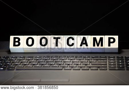Bootcamp Word Written On Wooden Cubes. Concept