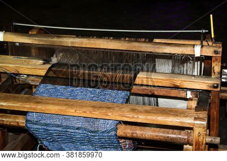 Detail View Of An Old Loom. This Was Used To Manufacture Fabrics In The Past.