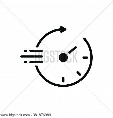 Black Solid Icon For Quickly Soon Speedily Facilely Hastily In-a-hurry Swiftly Pronto Sharply