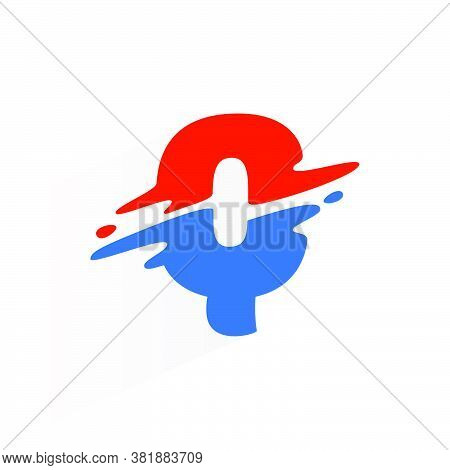 Letter Q Fast Speed Logo. Vector Two Part Wave Font For Technology Labels, Game Headlines, Sport Pos