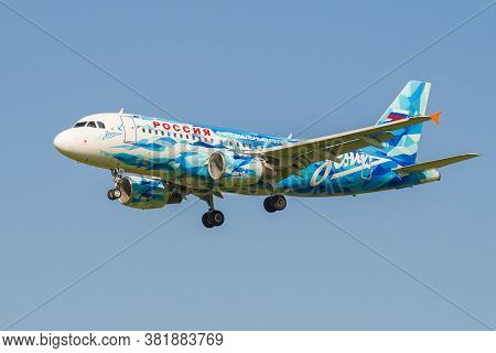 Saint Petersburg, Russia - May 13, 2019: Airplane Airbus A319-111 (vq-bas) Of The Rossiya Airlines I