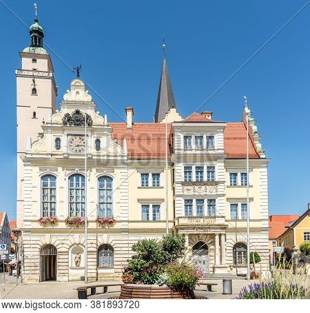 Ingolstadt,germany - August 08,2020 - View At The Building Of Old Town Hall In Ingolstadt. Ingolstad