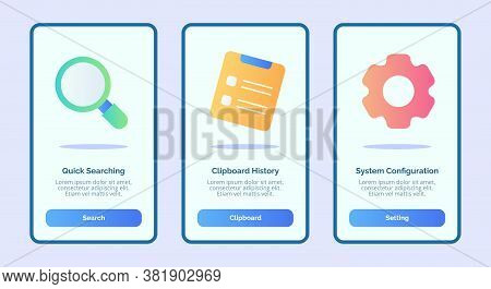 Quick Searching Clipboard History Sistem Configuration For Mobile Apps Template Banner Page Ui With 