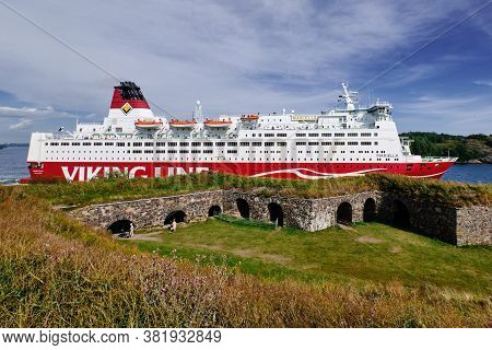 The Cruise Ferry Ms Mariella Is Departing From Helsinki, Finland.