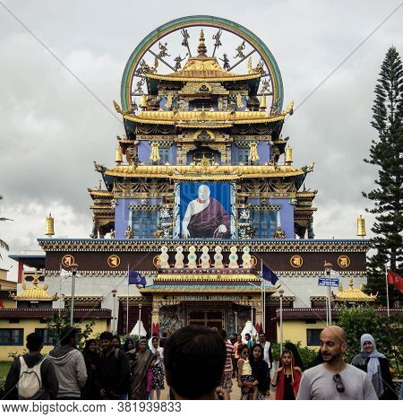 Bylakuppe, Karnataka, India - 4th Oct, 2015 - Namdroling Nyingmapa Monastery, The Largest Teaching C