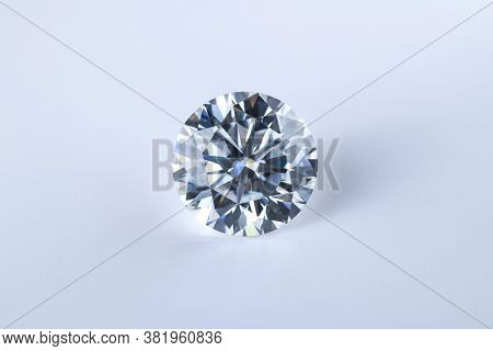 Diamond Gemstone. Precious Loose Diamonds. Round Cut Gem Stone.