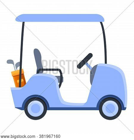 Buggy Golf Cart Icon. Cartoon Of Buggy Golf Cart Vector Icon For Web Design Isolated On White Backgr