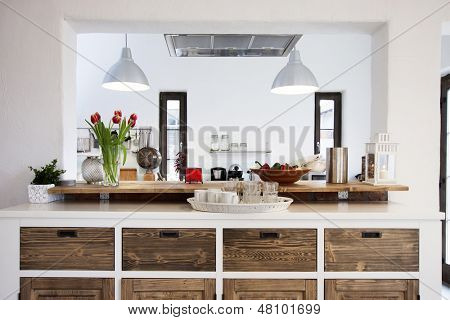 Rustikale Küche-Interieur