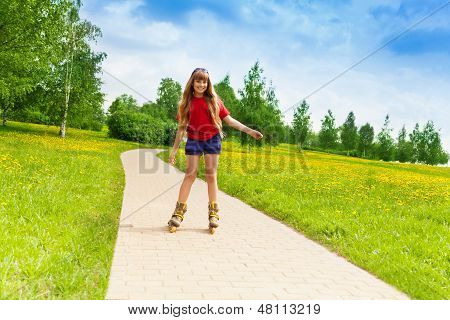 Menina ele no parque