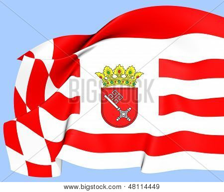 Flag af Bremen, Tyskland.