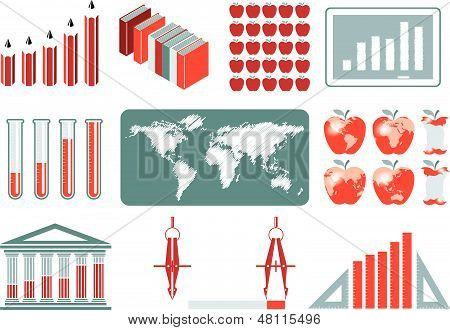 Uddannelse infografik samling