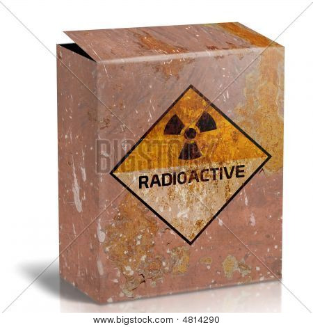 Caja de hierro oxidado para Material radiactivo