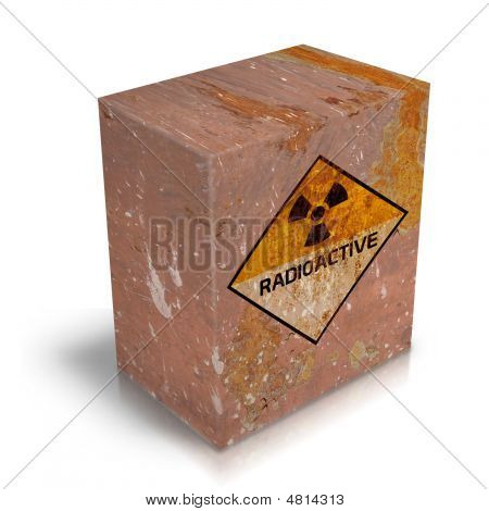 Caja de hierro oxidado para Material radiactivo