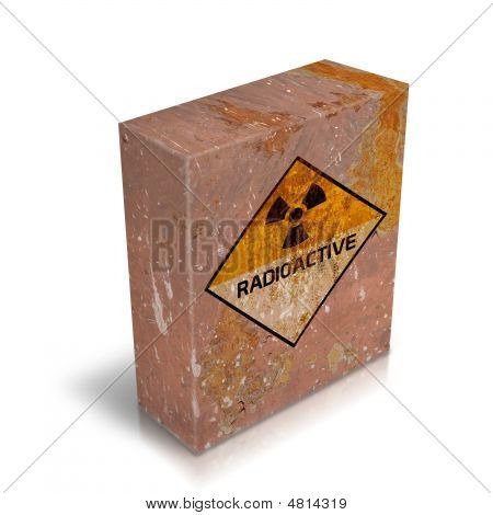 Caja de hierro oxidado para Material radiactivo