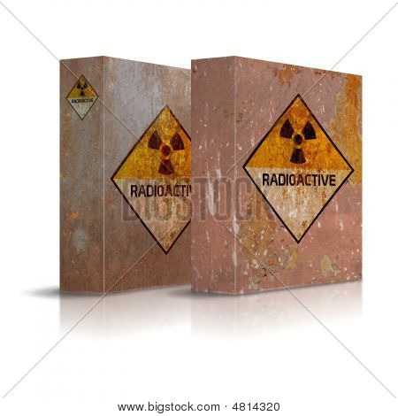 Caja de hierro oxidado para Material radiactivo