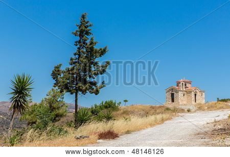 Monastery (friary) In Messara Valley At Crete Island In Greece. Messara