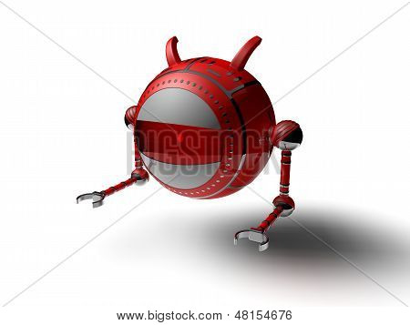 červených očí robota
