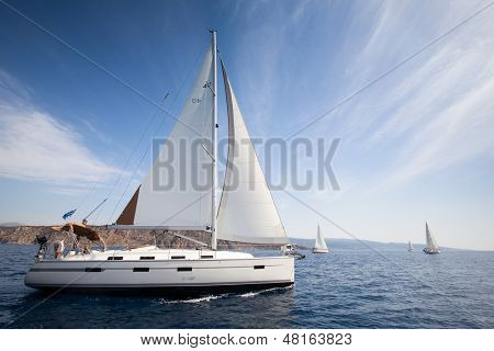 Regatta-Yachten in Griechenland