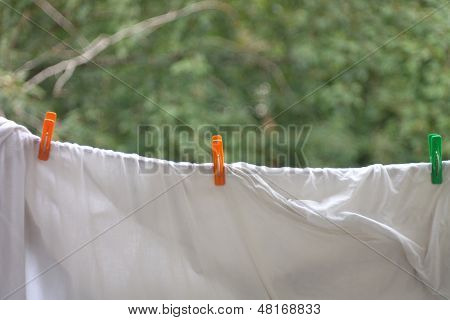 Three On White Bedsheet