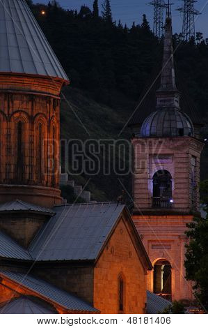 Tbilisi Old Town In The Evening