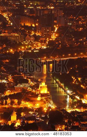 Tbilisi Night Overview