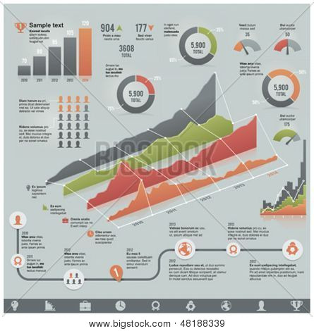 Související s podnikáním vektorový infographic prvků
