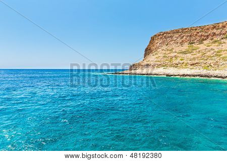 Balos Beach. Udsigt fra Gramvousa ø, Kreta i Greece.magical turkis farvande, laguner, strande
