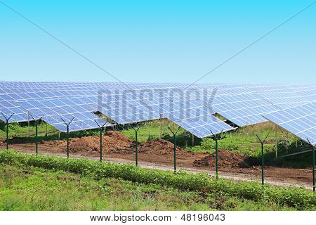 Solcelle paneler udenfor