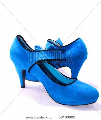 Blue ladies heels