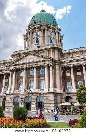 Budapest, Buda Castle Or Royal Palace With Horse Statue, Hungary