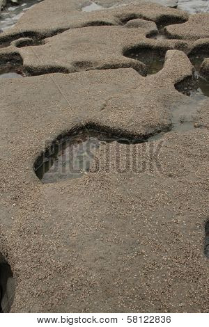 Geological curved rock formation