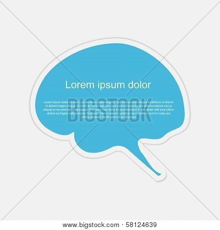 Brain Sticker. Vector Illustration.