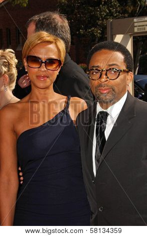Tonya Lewis Lee and Spike Lee at the 2007 Primetime Creative Arts Emmy Awards. Shrine Auditorium, Los Angles, CA. 09-08-07