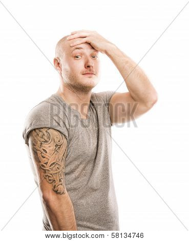 Man with tattoo