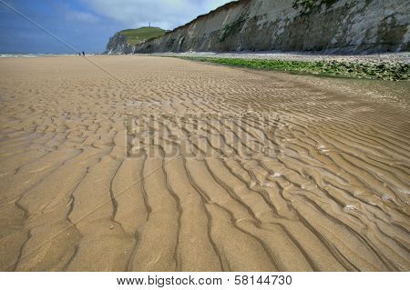 Sand Dunes On Sea Coast At Nord-pas-de-calais Region, France
