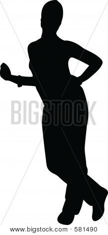 실루엣 소녀 모델