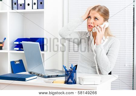 Concerned businesswoman