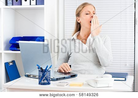 Exhausted businesswoman